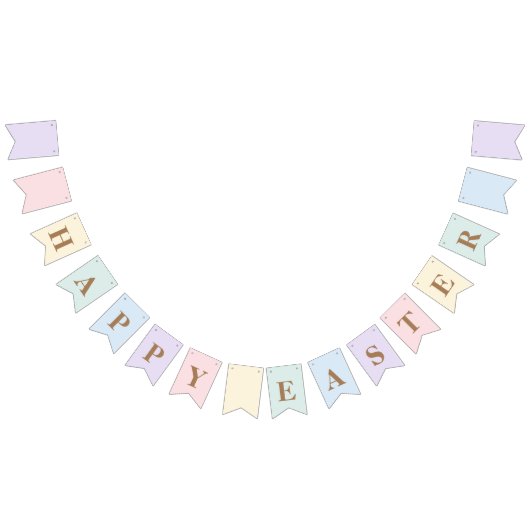 Bannière À Fanions Pastel Happy Pâques (Tout)