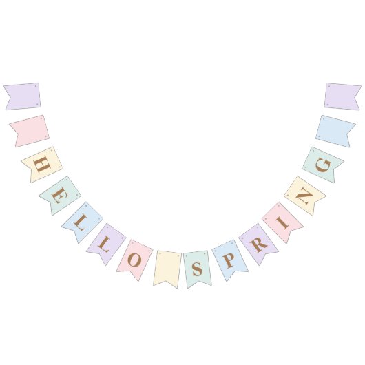 Bannière À Fanions Pastel Hello Spring (Tout)