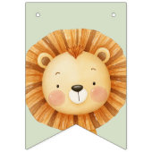 Bannière À Fanions Pastel Tropical Wild One Jungle Safari Animaux (Premier drapeau)