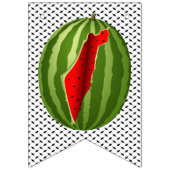 Bannière À Fanions Pastèque Palestine - Slice (Deuxième drapeau)