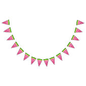 Bannière À Fanions Pastèque rose (Tout)