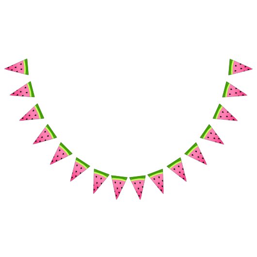 Bannière À Fanions Pastèque rose (Tout)