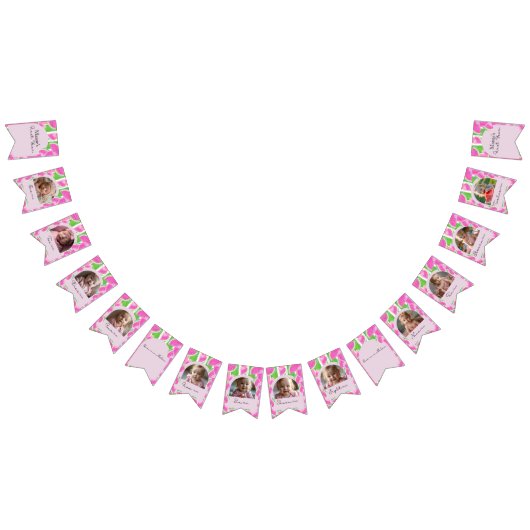 Bannière À Fanions Pastèque sur mesure 1er anniversaire 12 Photo (Tout)