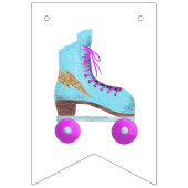 Bannière À Fanions Patinage rétroactif fête d'anniversaire (Premier drapeau)