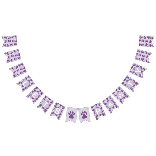 Bannière À Fanions Pawprints Party (Tout)