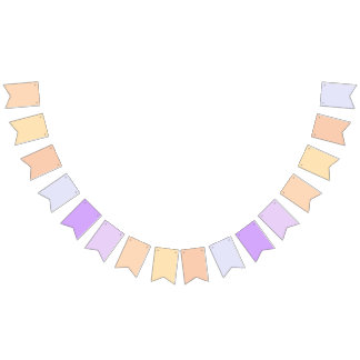 Bannière À Fanions Peach to Lavender Purple Gradient