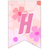 Bannière À Fanions Peachy Joyeux Anniversaire Bubble Gum rose Peach F (Deuxième drapeau)