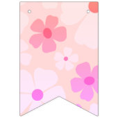 Bannière À Fanions Peachy Joyeux Anniversaire Bubble Gum rose Peach F (Premier drapeau)