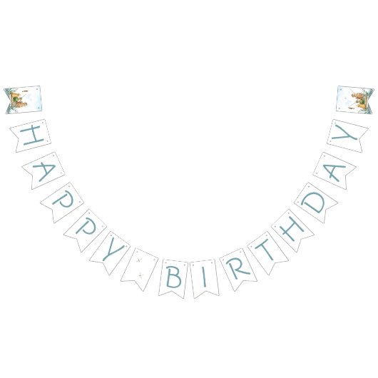 Bannière À Fanions Pêche en famille : 1er anniversaire d'un garçon (Tout)