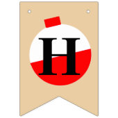 Bannière À Fanions Pêcher Joyeux Bobber Anniversaire (Deuxième drapeau)