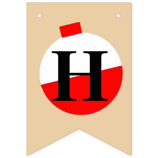 Bannière À Fanions Pêcher Joyeux Bobber Anniversaire (Deuxième drapeau)