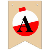 Bannière À Fanions Pêcher Joyeux Bobber Anniversaire (Troisième drapeau)