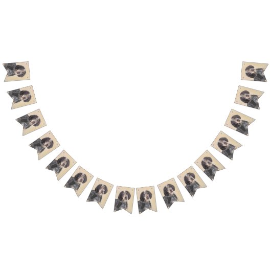 Bannière À Fanions Peinture de linge bluetick - mignon chien original (Tout)