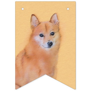 Bannière À Fanions Peinture finlandaise Spitz - Jote Original Chien A