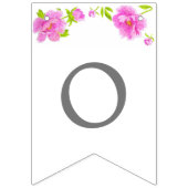 Bannière À Fanions Peonies roses personnalisables Toutes les occasion (Deuxième drapeau)
