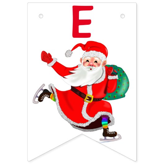 Bannière À Fanions Père Noël - Cadeaux pour tous - Joyeux Noël - Amus (Troisième drapeau)