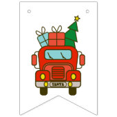 Bannière À Fanions Père Noël vue de devant Joyeux Noël (Deuxième drapeau)