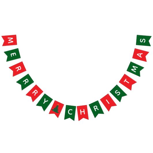 Bannière À Fanions Personalized Message Custom Christmas Party Banner (Tout)