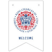 Bannière À Fanions Personnalisable KING CHARLES III (Premier drapeau)