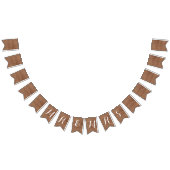 Bannière À Fanions Personnalisable Mr & Mrs Bunting sur FAUX Burlap (Tout)