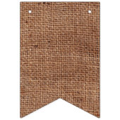 Bannière À Fanions Personnalisable Mr & Mrs Bunting sur FAUX Burlap (Premier drapeau)