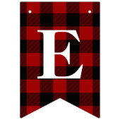 Bannière À Fanions Personnalisable Noël Rouge, Noir Plaid! (Deuxième drapeau)