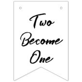 Bannière À Fanions Personnalisé M. & Mme Newlyhed Hearts Mariage (Deuxième drapeau)