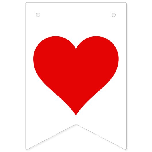 Bannière À Fanions Personnalisé M. & Mme Newlyhed Hearts Mariage (Premier drapeau)