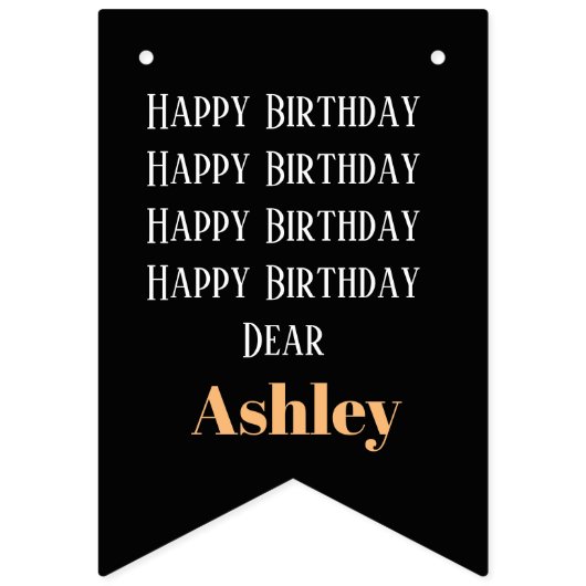 Bannière À Fanions Personnalisé Nom Personnalisé Photo Design Moderne (Premier drapeau)