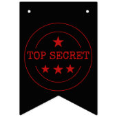 Bannière À Fanions Personnalisé Top Secret Party (Premier drapeau)