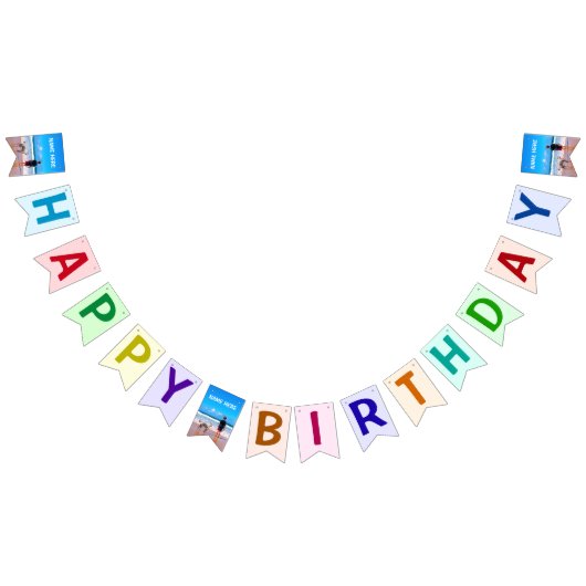 Bannière À Fanions Personnalisé Votre Photo Indicateurs Anniversaire (Tout)
