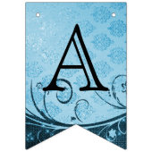 Bannière À Fanions Personnaliser Anniversaire - Bleu décoratif (Deuxième drapeau)