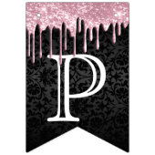 Bannière À Fanions Personnaliser Anniversaire - Parties scintillant r (Troisième drapeau)