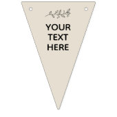 Bannière À Fanions PERSONNALISER beige rose de noce de fille de (Deuxième drapeau)