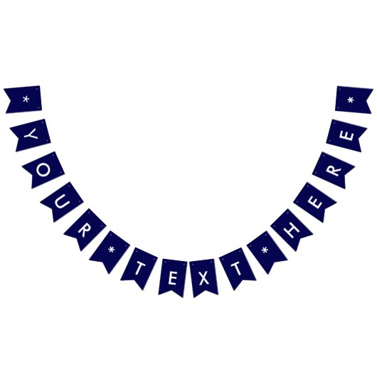 Bannière À Fanions Personnaliser bleu bleu couleur solide marine (Tout)