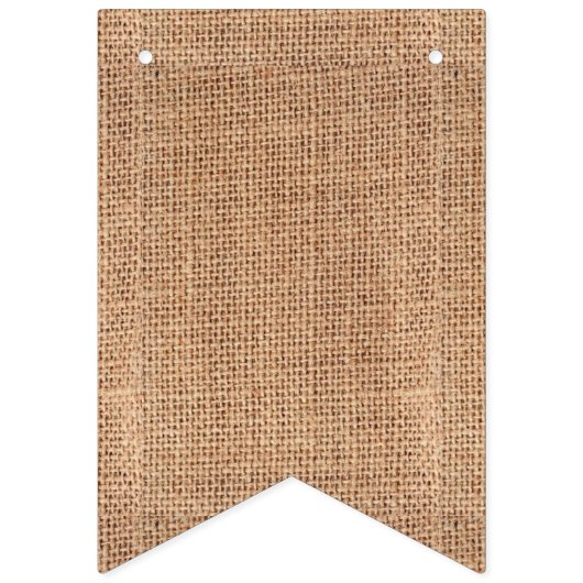 Bannière À Fanions Personnaliser de Bunting Jute Burlap (Deuxième drapeau)
