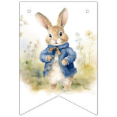 Bannière À Fanions Peter Le Rabbit Aquarelle Anniversaire (Premier drapeau)