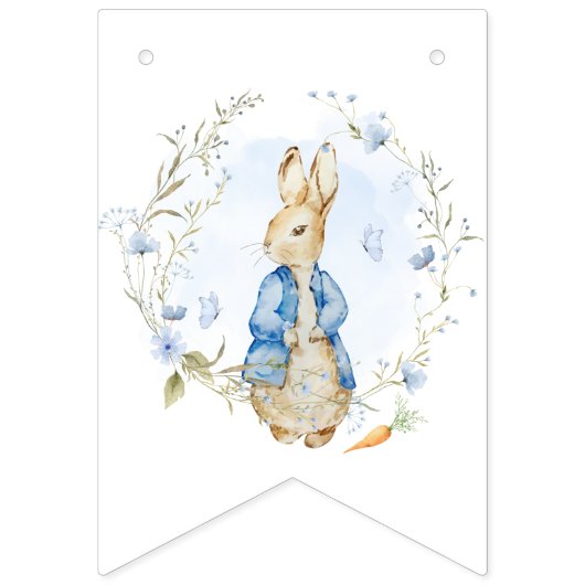 Bannière À Fanions Peter Rabbit C'est un Baby shower garçon (Premier drapeau)
