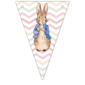 Bannière À Fanions Peter the Rabbit zig zag et vérifier le motif (Deuxième drapeau)