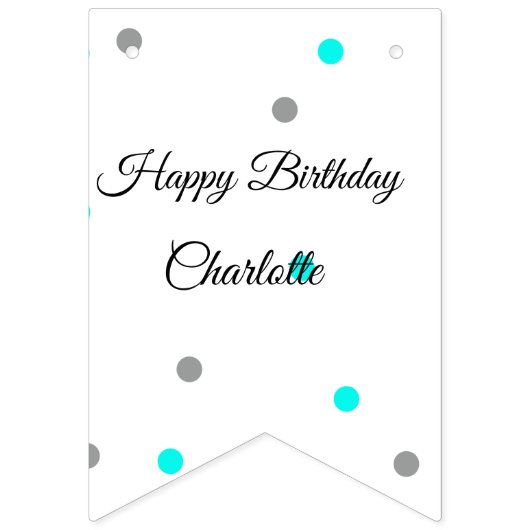 BANNIÈRE À FANIONS PETIT ANNIVERSAIRE DE CUTIE (Deuxième drapeau)