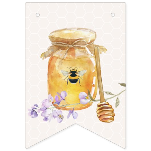 Bannière À Fanions Petit Baby shower de miel doux (Sizième drapeau)