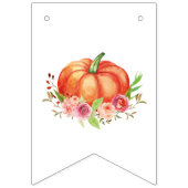 Bannière À Fanions Petit Baby shower Floral Citrouille (Premier drapeau)