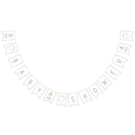 Bannière À Fanions Petit bébé garçon et son Baby shower mobile (Tout)