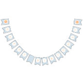 Bannière À Fanions Petit Citrouille bleu clair plaid premier annivers (Tout)