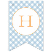 Bannière À Fanions Petit Citrouille bleu clair plaid premier annivers (Deuxième drapeau)