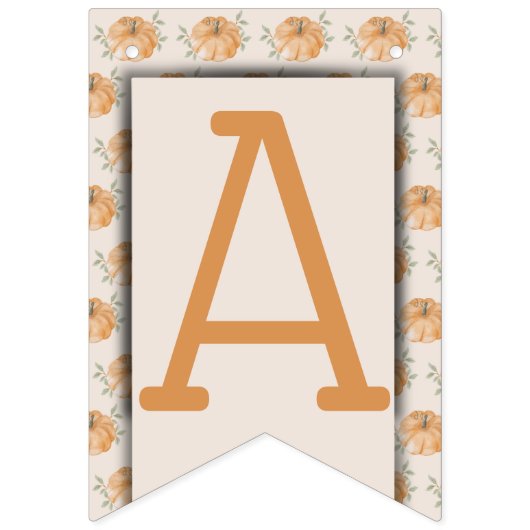 Bannière À Fanions Petit Citrouille Feuille d'automne automne automne (Troisième drapeau)