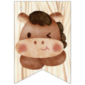 Bannière À Fanions Petit cowboy 1er rodéo fête d'anniversaire rustiqu (Premier drapeau)