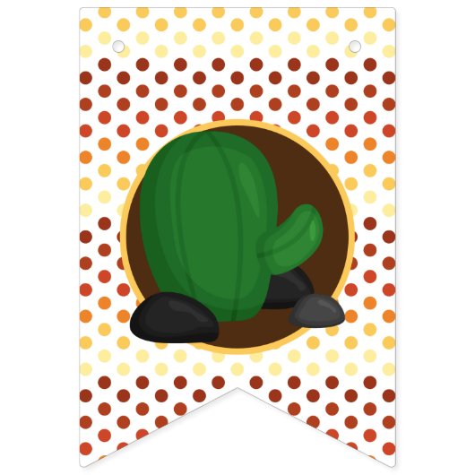 Bannière À Fanions Petit cowboy occidental mignon âge 1 anniversaire (Premier drapeau)