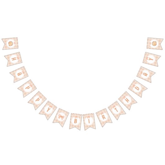 Bannière À Fanions Petit gâteau Pie happy BIrthday en vichy bow (Tout)