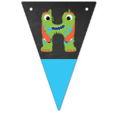 Bannière À Fanions Petit Monster Chalkboard Joyeux anniversaire (Premier drapeau)
